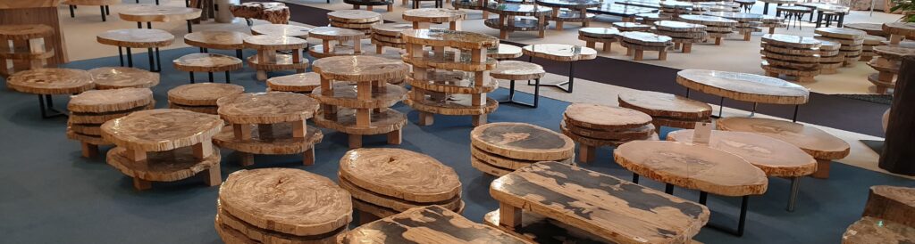 petrified wood coffee tables