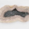 Plato madera petrificada 43074j