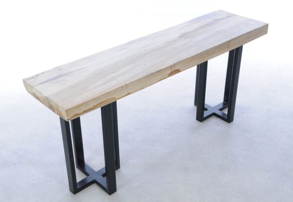 Table console bois pétrifié 44316