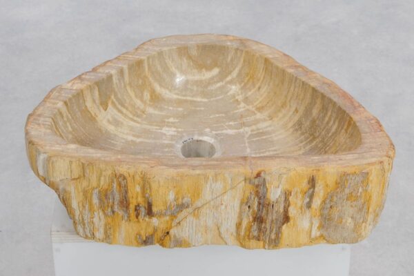 Wastafel versteend hout 48297