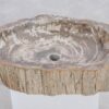 Wastafel versteend hout 48322