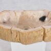 Wastafel versteend hout 43396