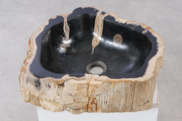 Lavabo madera petrificada 55280