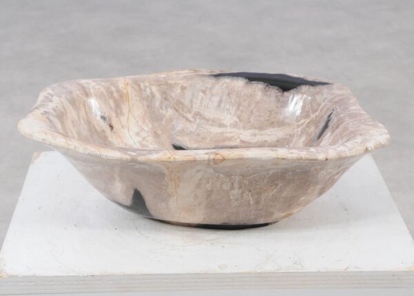 Bowl petrified wood 57014