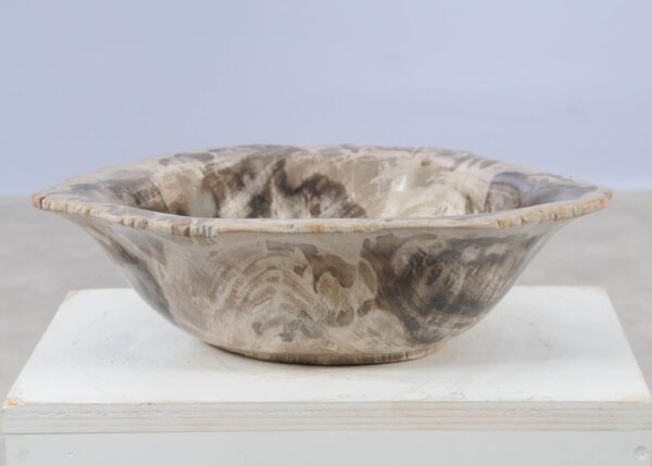 Bowl petrified wood 57015