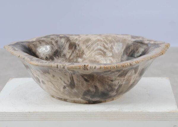 Bowl petrified wood 57015