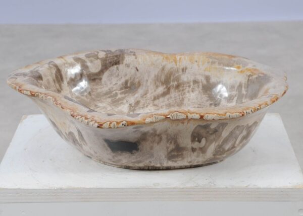 Bowl petrified wood 57018