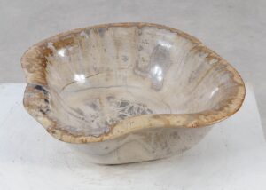 Bowl petrified wood 57023