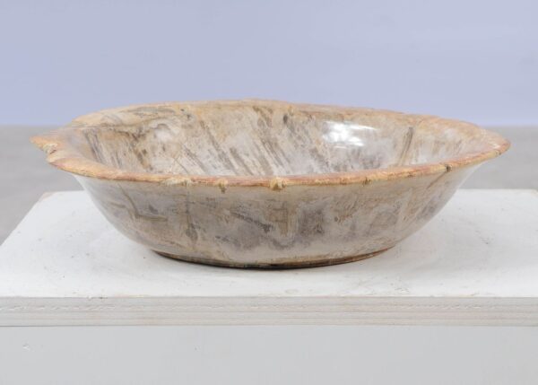 Bowl petrified wood 57024