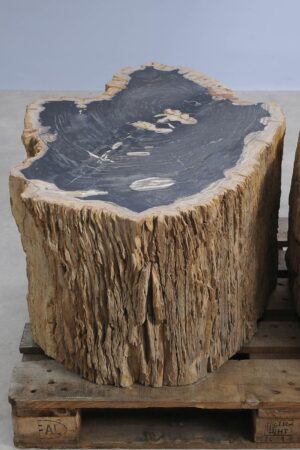 Bijzettafel versteend hout 59048