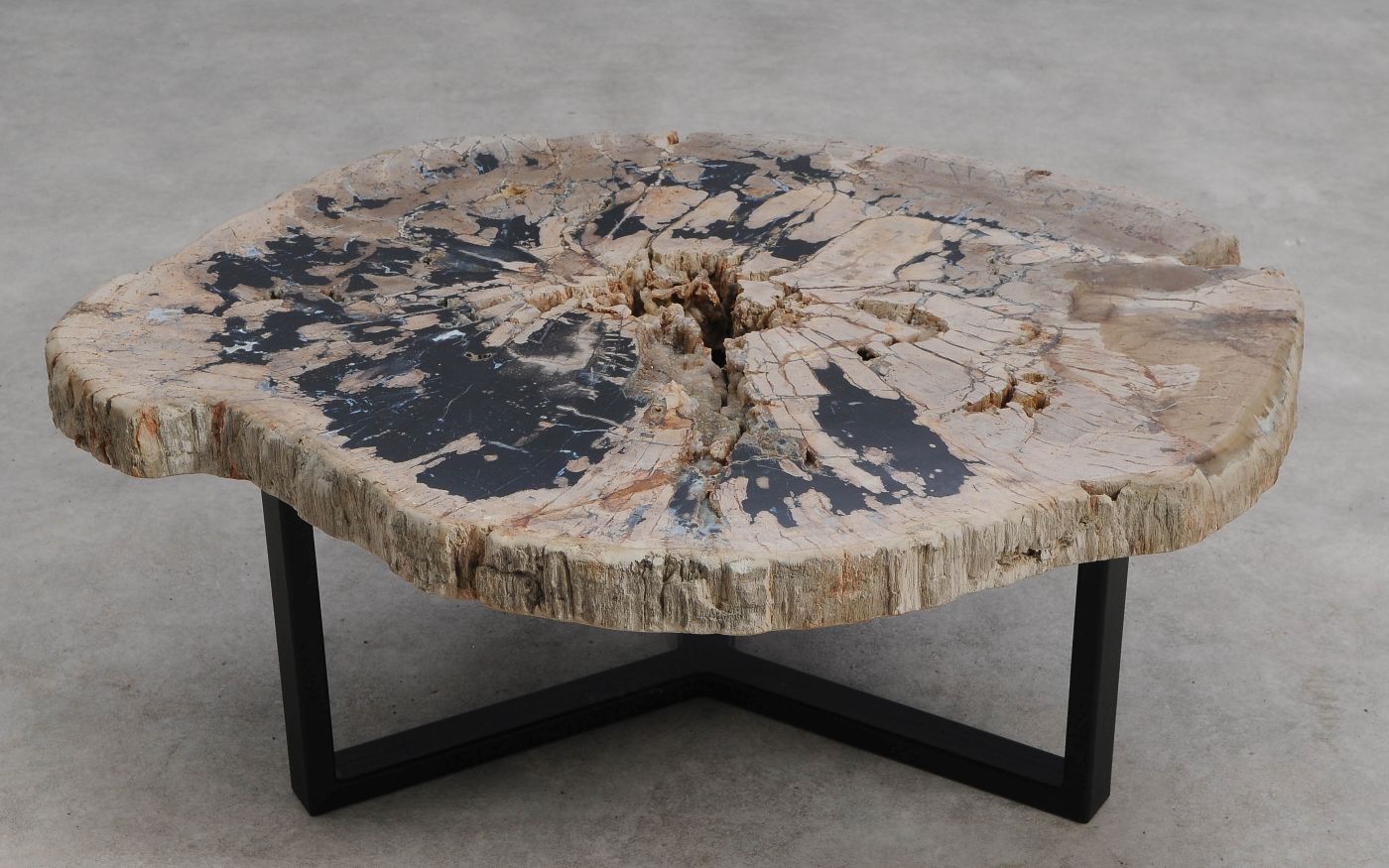 Salontafel versteend hout 60317 - Afbeelding 6